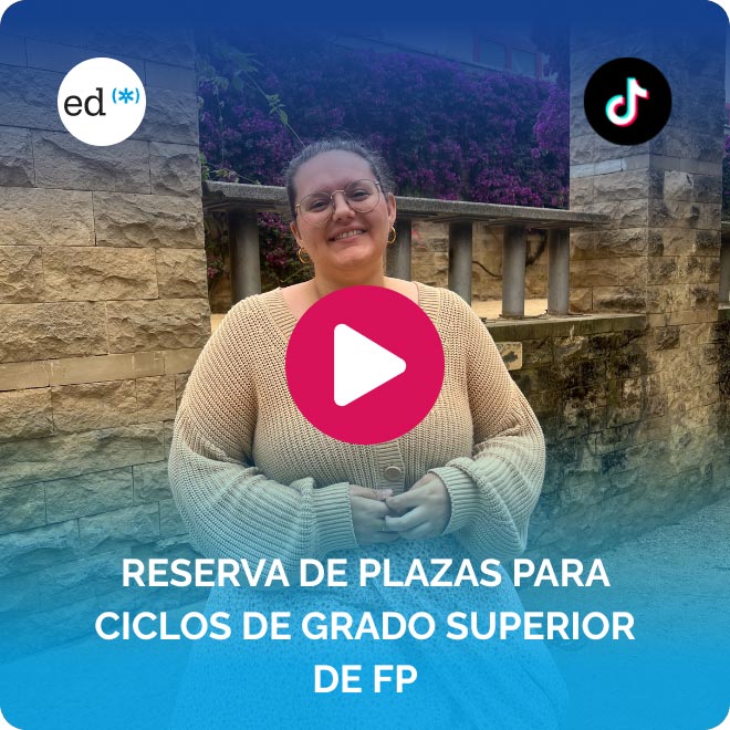 Reserva de plazas para FP Superior