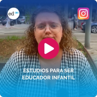 Portada de un reel de instagram sobre qué hace un educador infantil y qué estudiar
