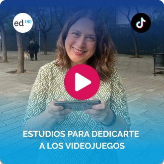 Vídeo de TikTok sobre qué estudiar para dedicarse a los videojuegos