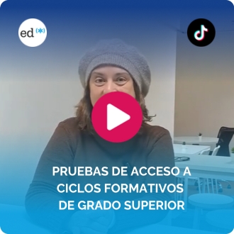 Vídeo de TikTok con la explicación de las pruebas de acceso a ciclos formativos de grado superior