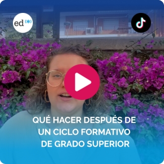 Vídeo de TikTok con las salidas académicas después de un ciclo formativo de grado superior