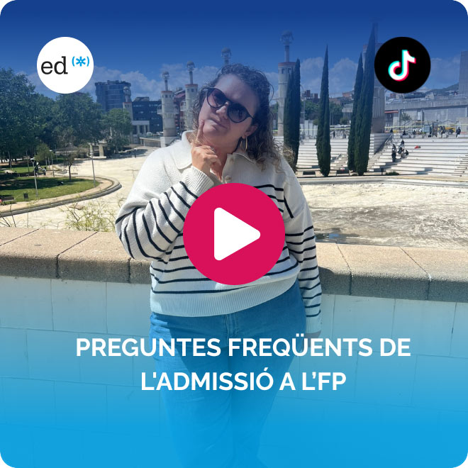 Vídeo sobre els dubtes freqüents de l'admissió a la FP